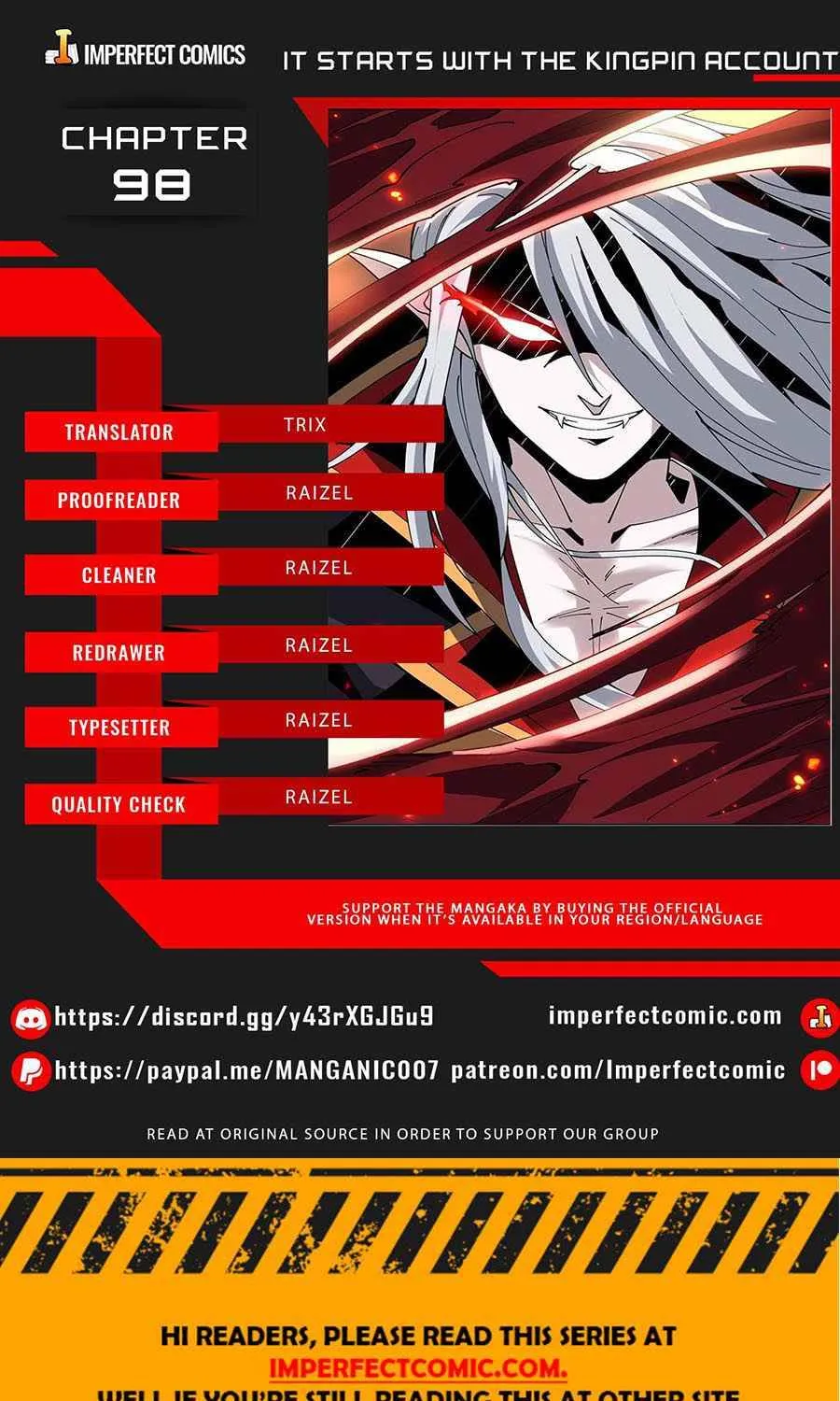 It Starts with a kingpin account Kainu Manga Chapter 98 Page 1