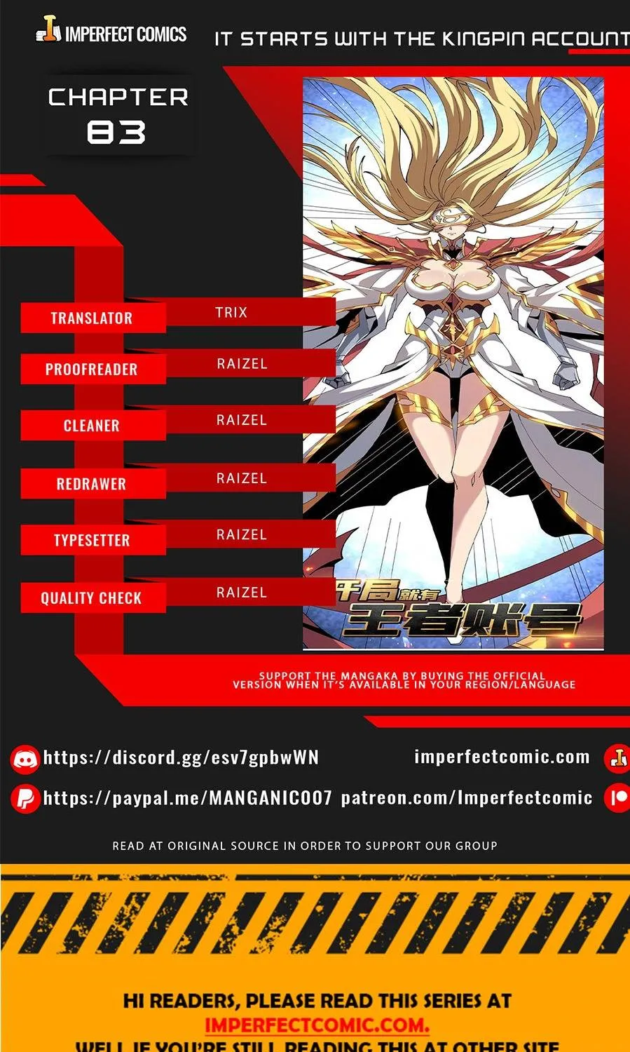 It Starts with a kingpin account Kainu Manga Chapter 83 Page 1