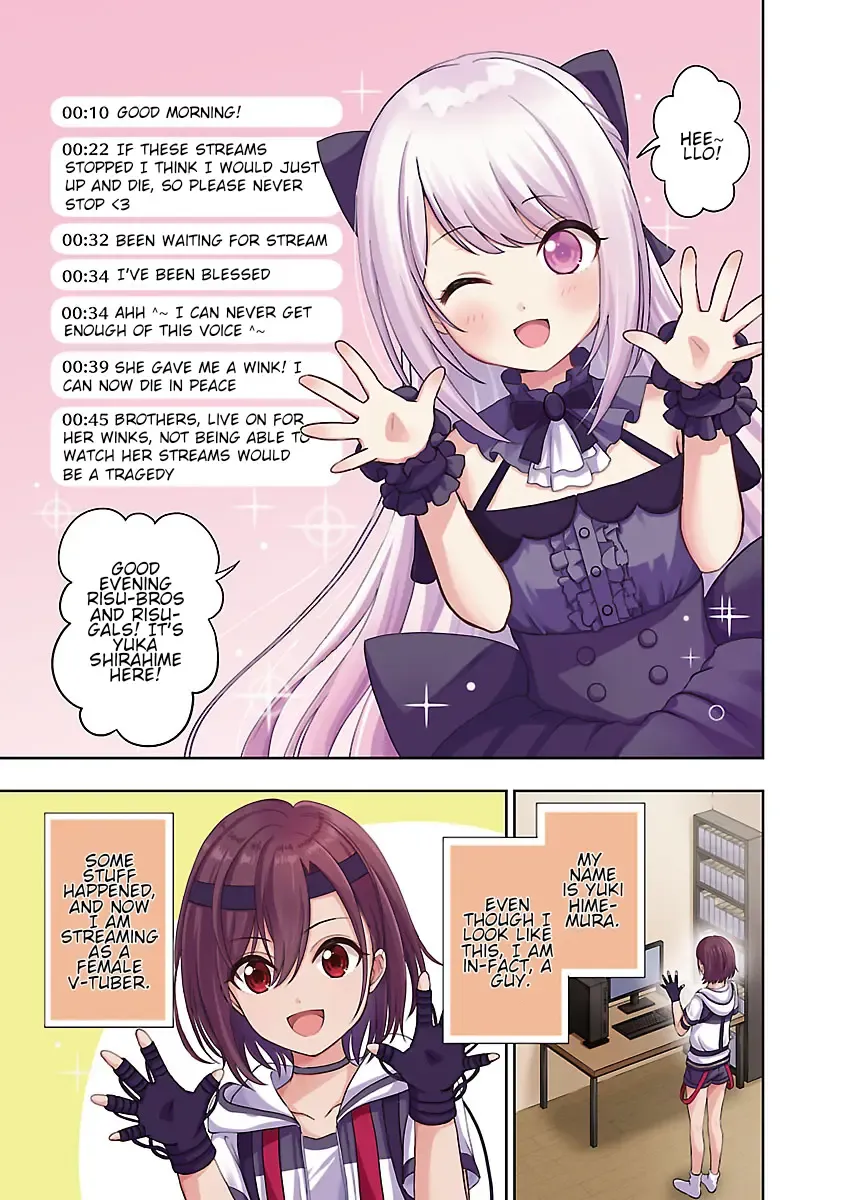 Shitsurenshita node Vtuber Hajimetara Toshiue no Onee-san ni Motemashita Kainu Manga Chapter 1 Page 1