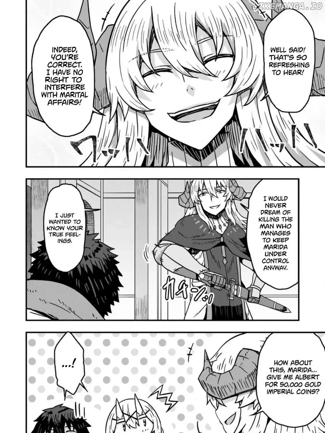Isekai Saikyou No Yome Desu Ga, Yoru No Tatakai Wa Ore No Hou Ga Tsuyoi You Desu ~Chiryaku O Ikashite Nariagaru Harem Senki~ Kainu Manga Chapter 8 Page 35