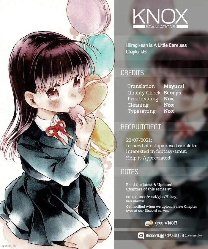 Hiiragi-San Is A Little Careless Kainu Manga Chapter 3 Page 1
